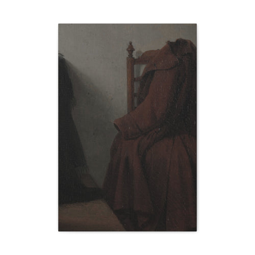Abandoned Chair Draped — Canvas Wall Art
