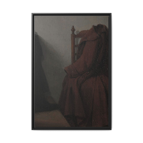 Abandoned Chair Draped — Canvas Wall Art